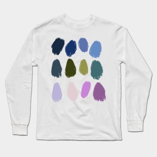 Waterlilies Inspired Color Palette Long Sleeve T-Shirt